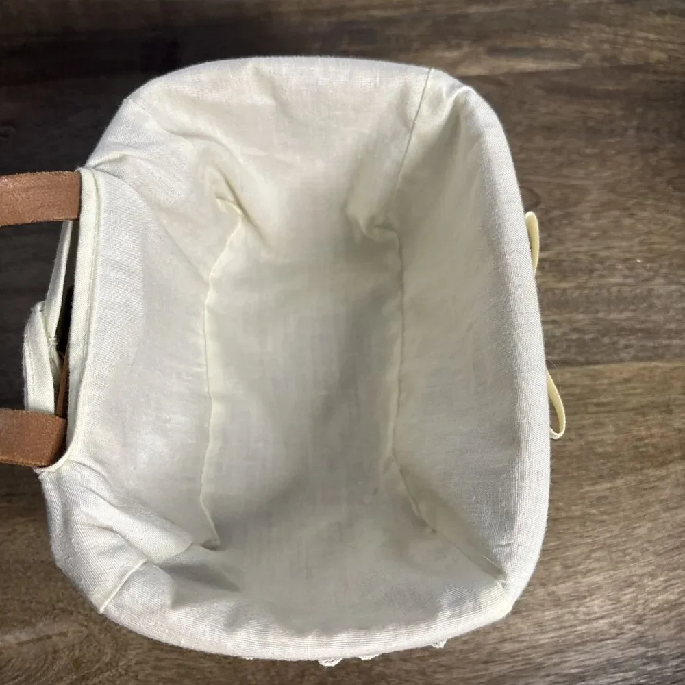Vintage 1991 Small Longaberger Hanging Basket With Liner
